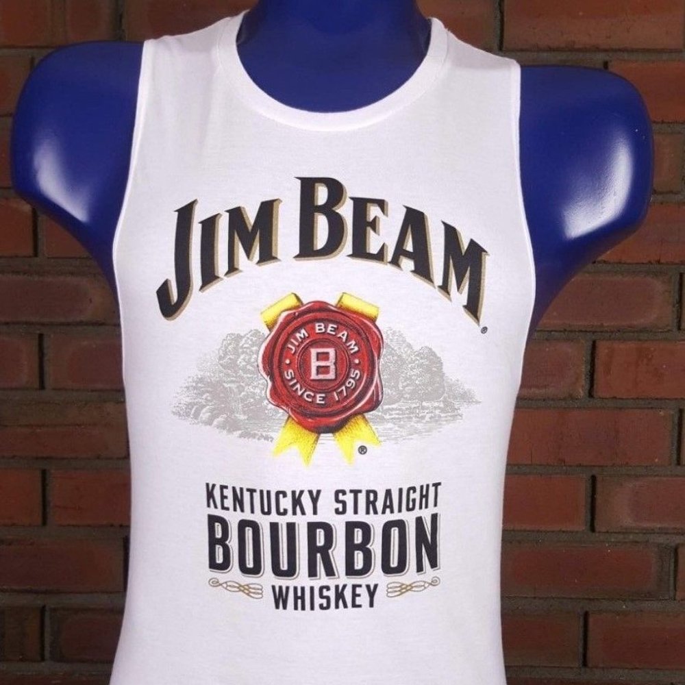 Jim Beam Graphic Flow Womens Tank Tops.100% Cotton